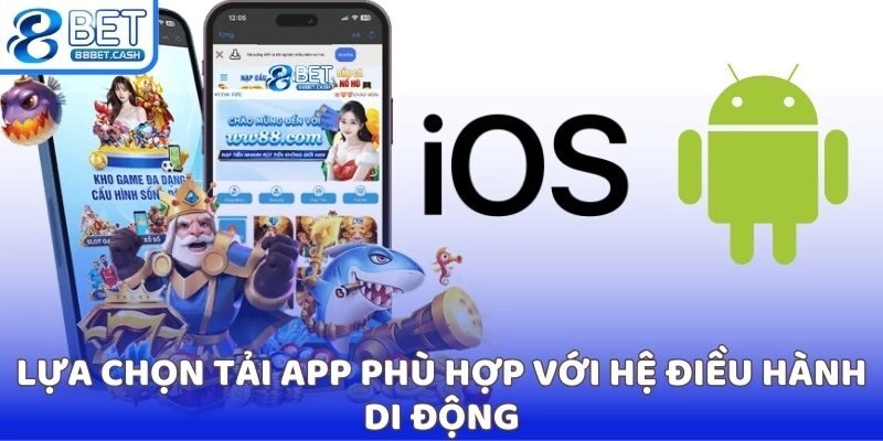 Lựa chọn tải app phù hợp với hệ điều hành di động